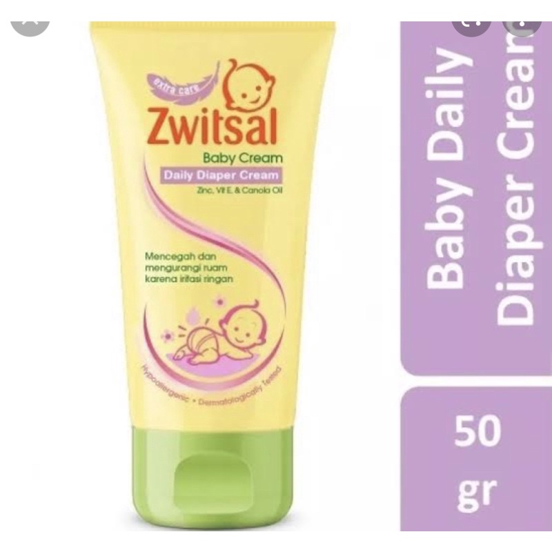 Zwitsal Extra Care Baby Cream with Zync 50ml kemasan baru