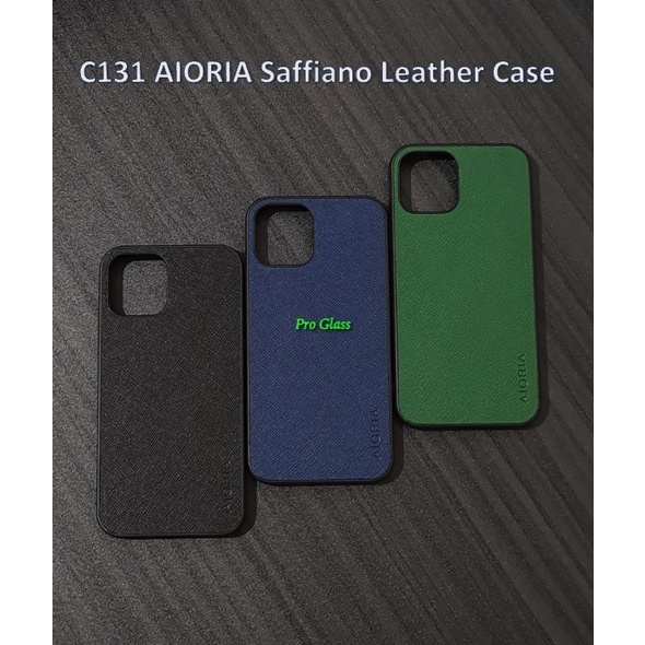 C131 Iphone 11 / 11 PRO / 11 PRO MAX / 12 MINI / 12 / 12 PRO / 12 PRO MAX AIORIA Saffiano Silicone Leather Case