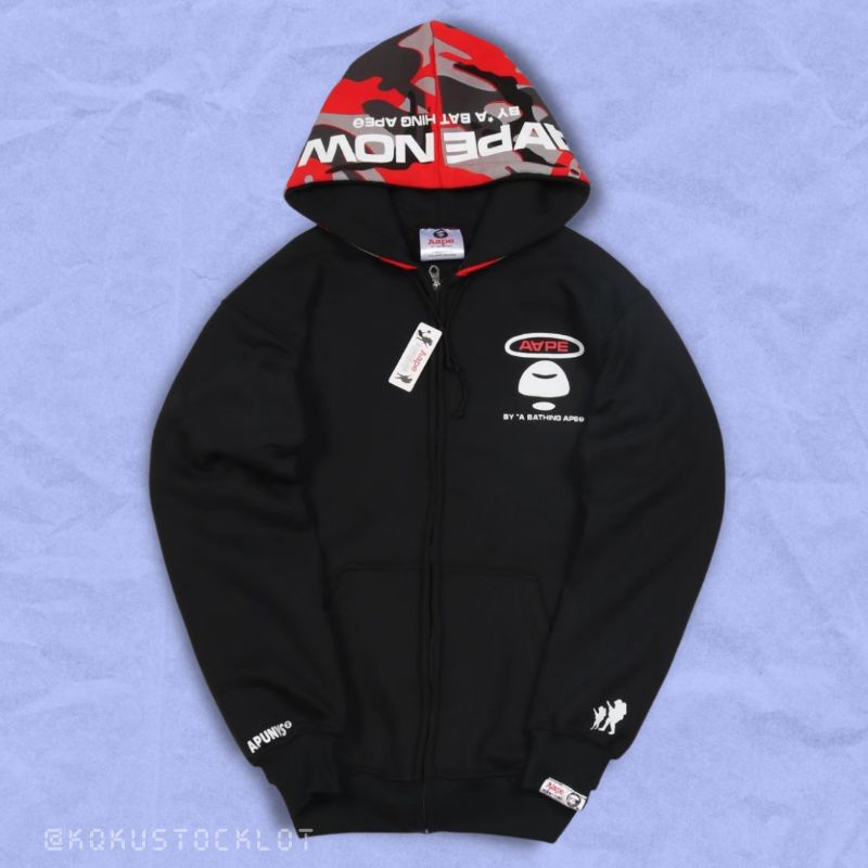 HOODIE ZIPPER AAPE | JAKET HOODIE ZIPPER AAPE FULLTAG