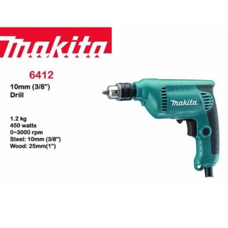 MESIN BOR MAKITA 6412 - MESIN BOR TANGAN 10 MM - MESIN BOR