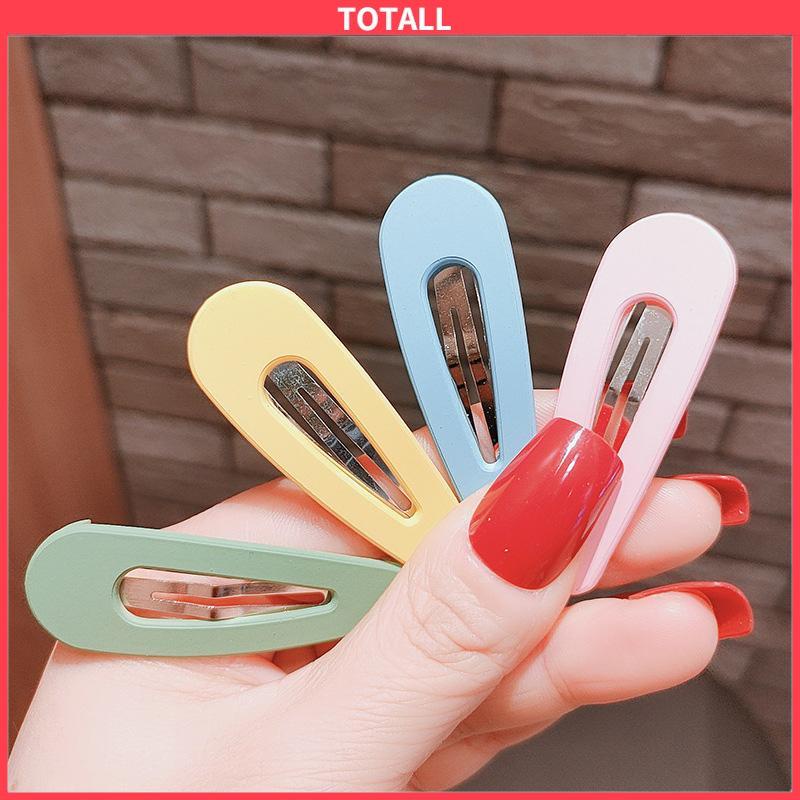 COD 6 PCS Sederhana Temperamen Jepit Rambut Gadis Sisi Poni Jepit Rambut Rusak Rambut Permen Klip Warna-Totall