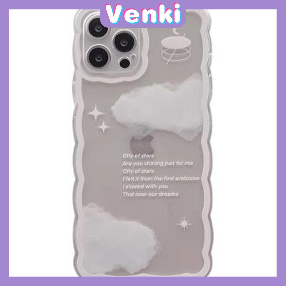 iPhone Case Silicone Soft Case Clear Case Wave Airbag Shockproof Camera Cover Protection White Cloud Compatible For iPhone 11 iPhone 13 Pro Max iPhone 12 Pro Max iPhone 7 Plus xr