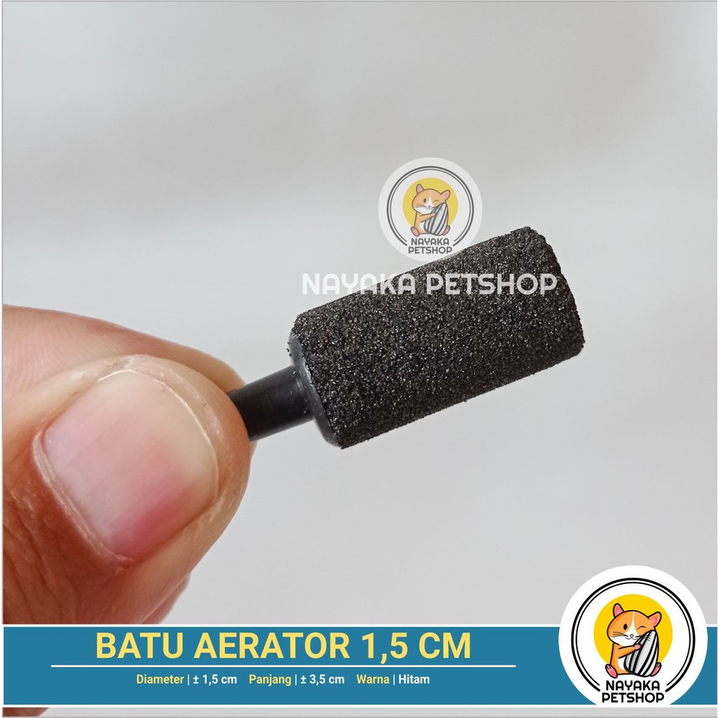 Batu Aerator 1,5 cm Air Stone Aerasi Gelembung Udara Aquarium