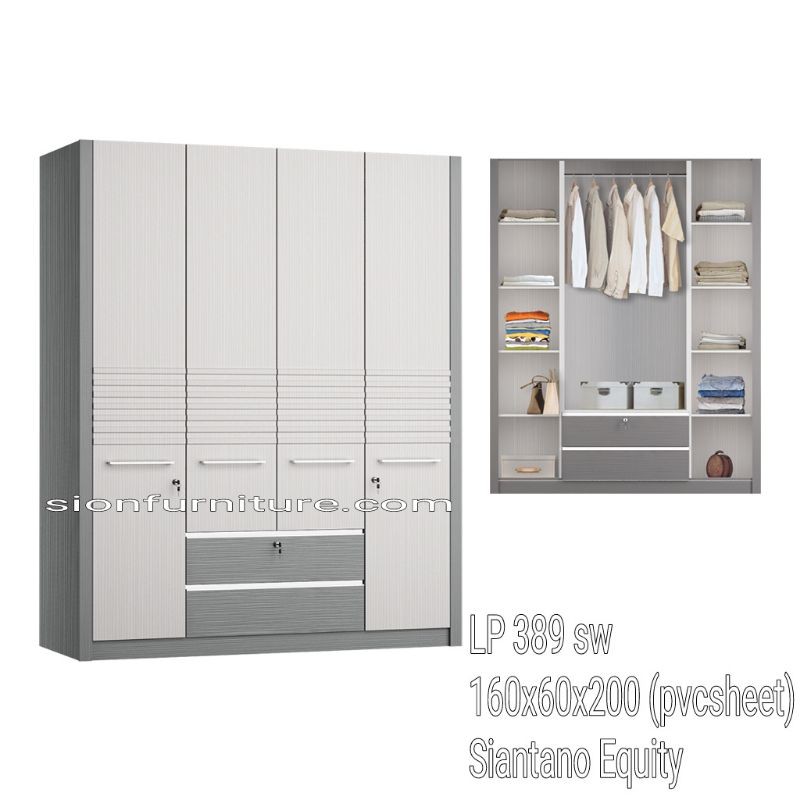LEMARI PAKAIAN SIANTANO LP 389 SW 160X60X200CM