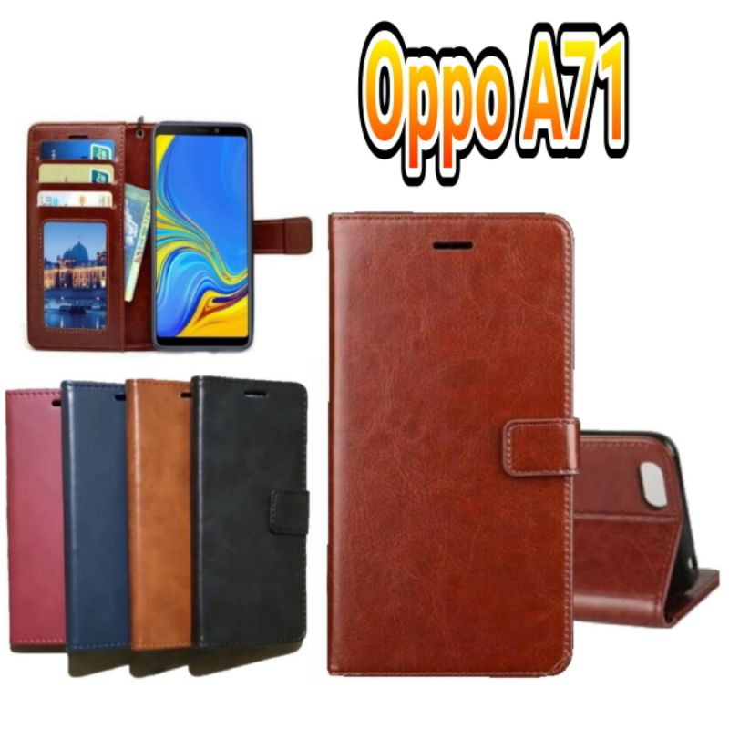 flip case dompet oppo A71