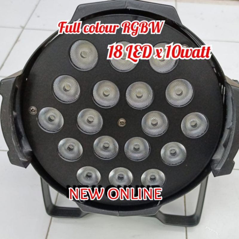 PAKET 2BUAH PARLED AMATE 18x10watt FULL COLOUR RGBW PLES MIXER DISCO 240