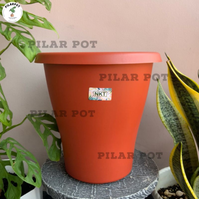 pot bunga tanaman tinggi nkt tower 30cm - NKT TOWER 30 MERAH BATA