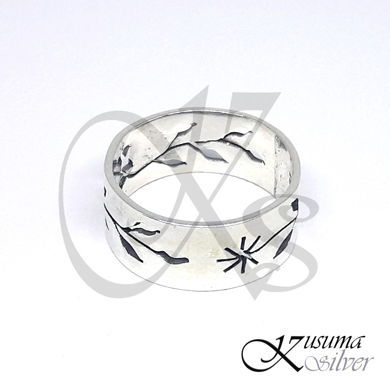 Cincin Ring Perak Bali Silver Ukir Daun Simple Unik 925 Cewek Cowok