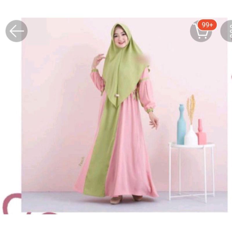 cuci gudang gamis siena syarii set khimar // shafiyaa syari