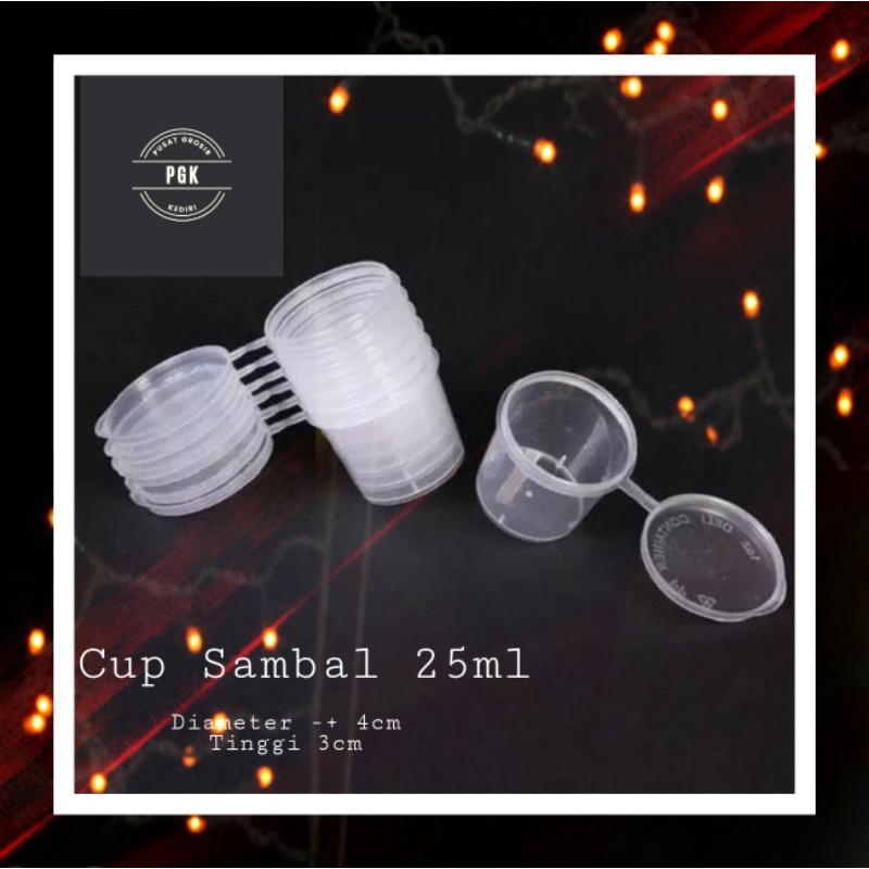 sauce container 25ml // klir cup sambal 25ml