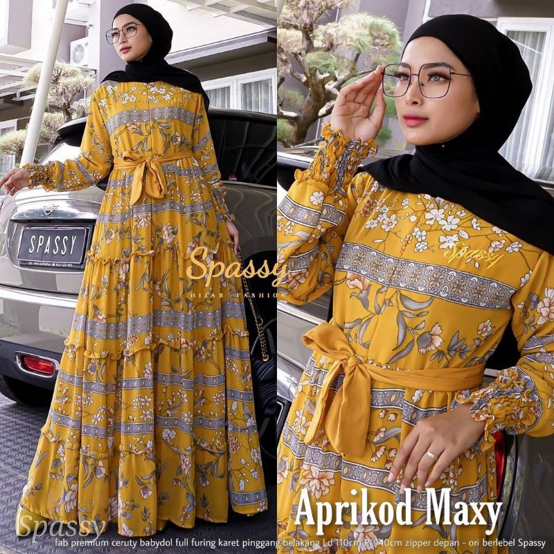 maxi aprikod maxy plain nawal pelangi flower rose anjania hukaira laskar aynur madina zafina kemma