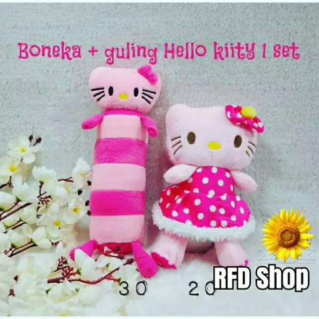 Boneka  hk dress sni dan guling bayi hello kitty