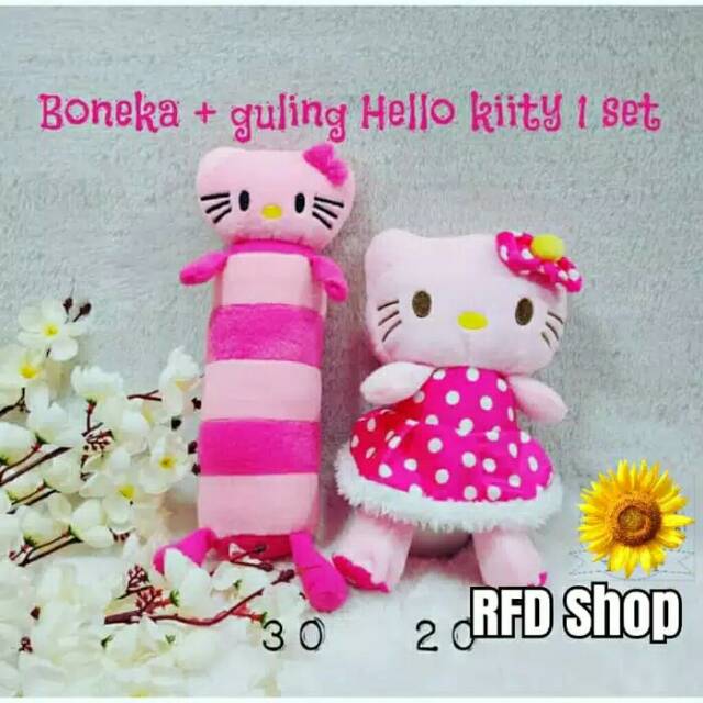 Boneka  hk dress sni dan guling bayi hello kitty