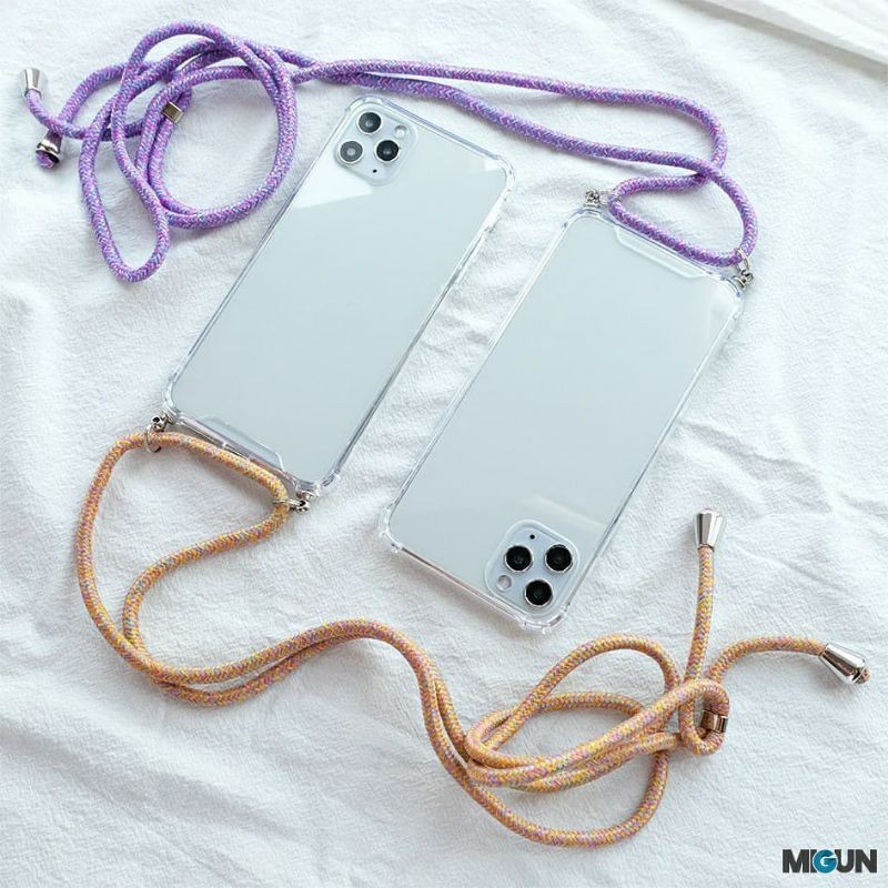 IPHONE 12 PRO MAX Silikon Case Lunak Casing Lanyard Tali Kalung