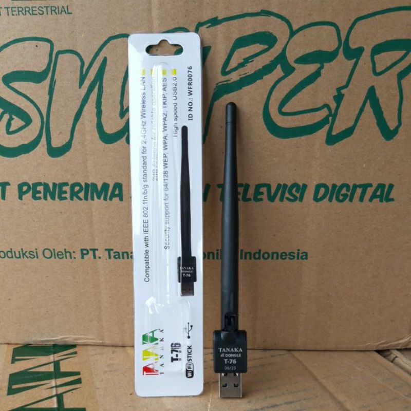 DONGLE WIFI STB SET TOP BOX TANAKA T-76 BISA BUAT SEMUA MEREK