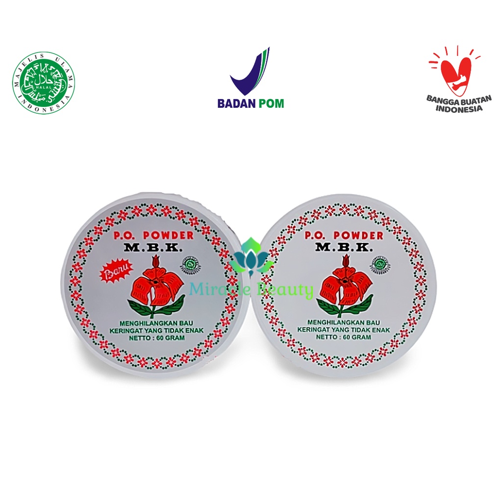 MBK Powder Bedak Ketiak Tin Putih &amp; Silver 60gr