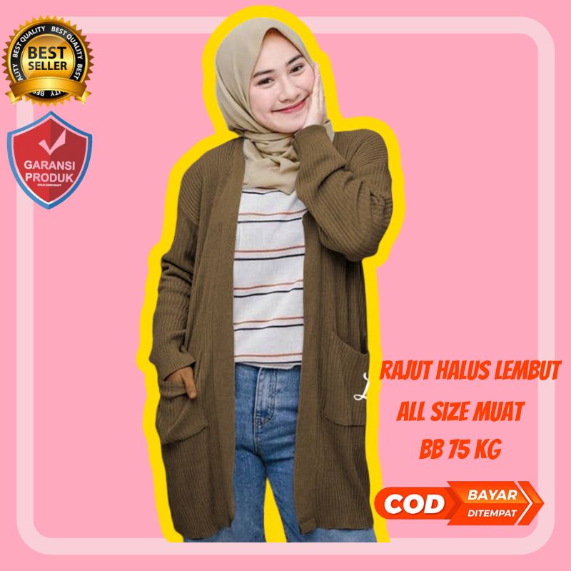 cardigan rajut wanita panjang sweater kardigan rajut oversize jumbo outer korea long gardigan rajut