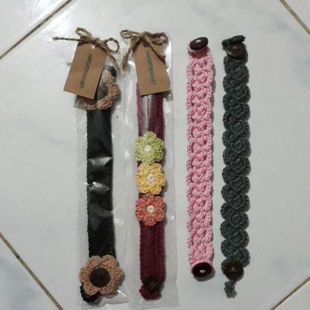 Connector Masker Rajut Motif Bunga