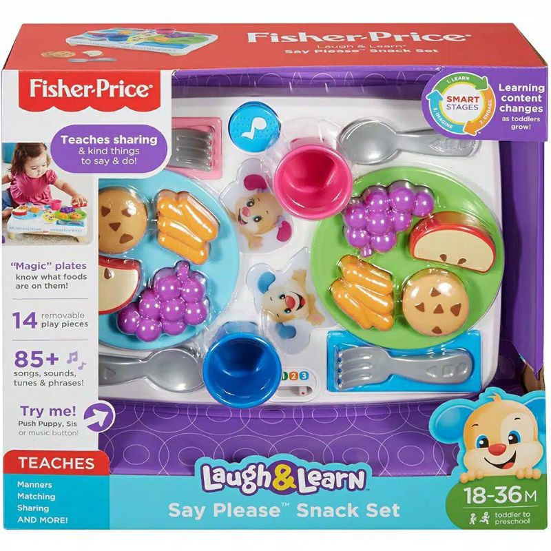 Laugh &amp; Learn Say Please Snack Set Fisher Price | Mainan Anak | Music On | Smart Stages Progressif Kids