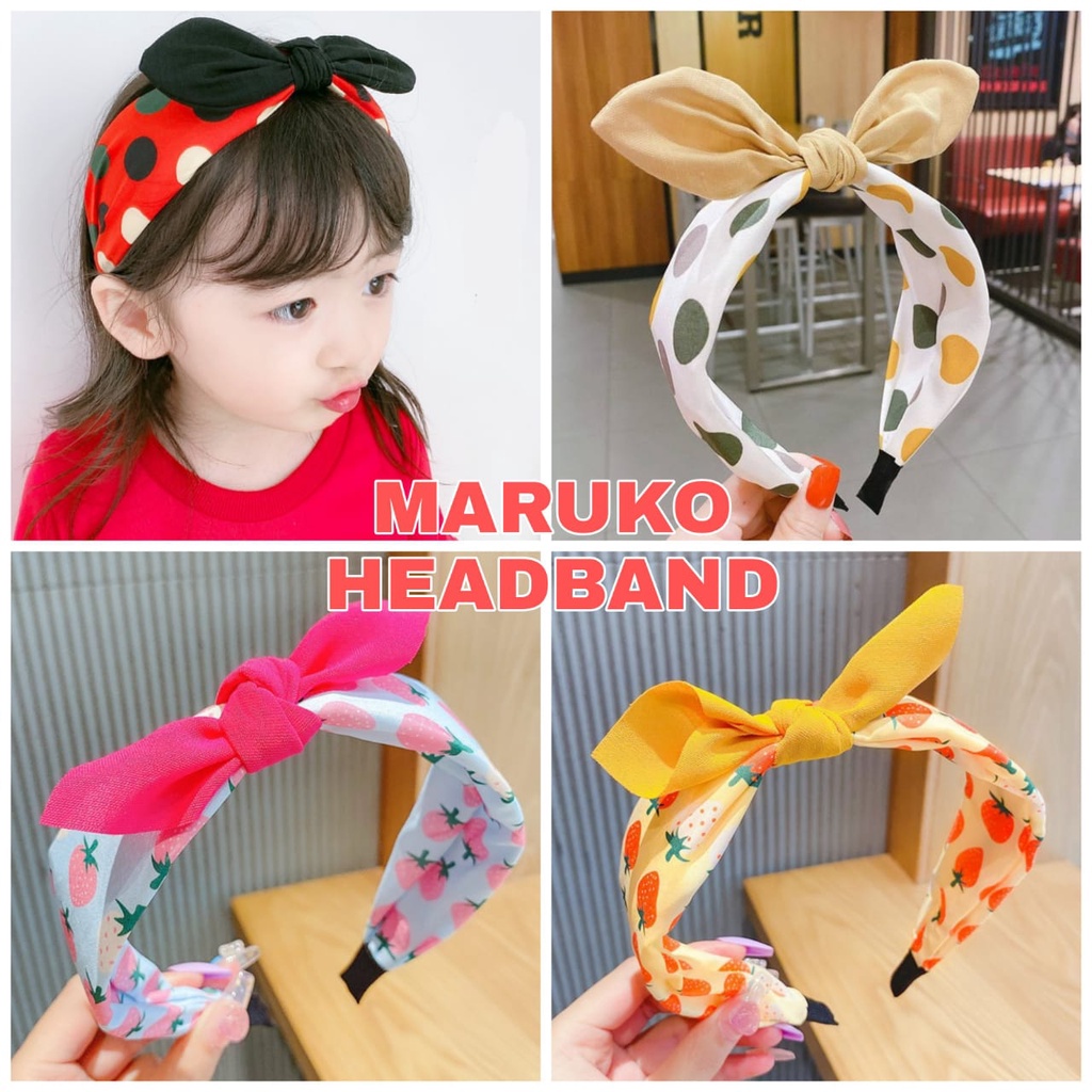 MARUKO HEADBAND BANDO FASHION ANAK KOREA IMPORT AKSESORIS LUCU PERNAK PERNIK RAMBUT