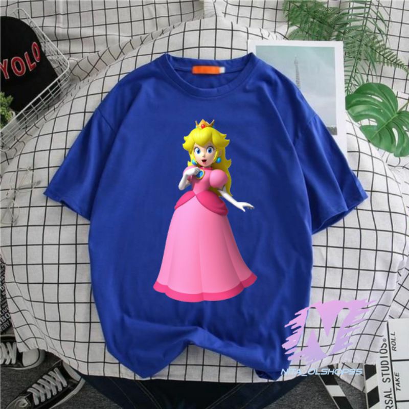 kaos anak putri super mario