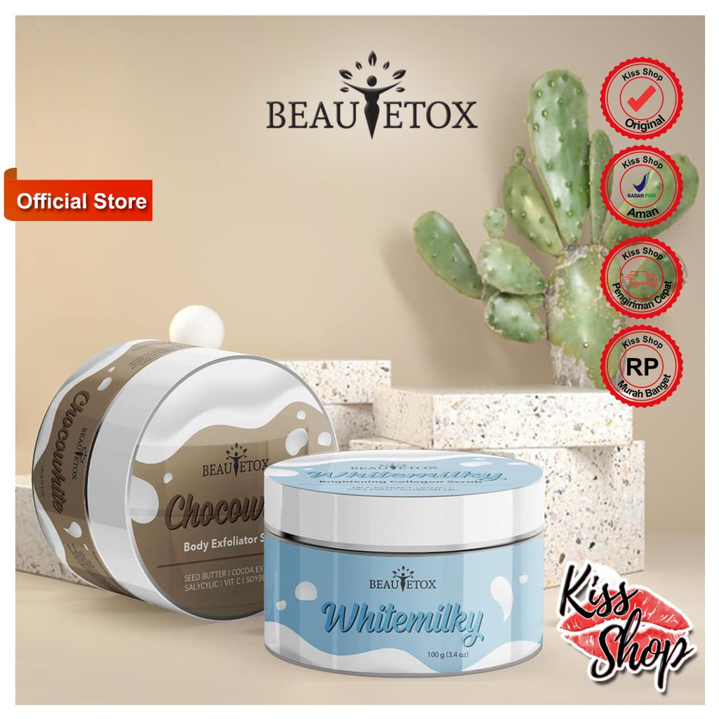 Beautetox Brightening Collagen Serum Body Scrub ORIGINAL & BPOM