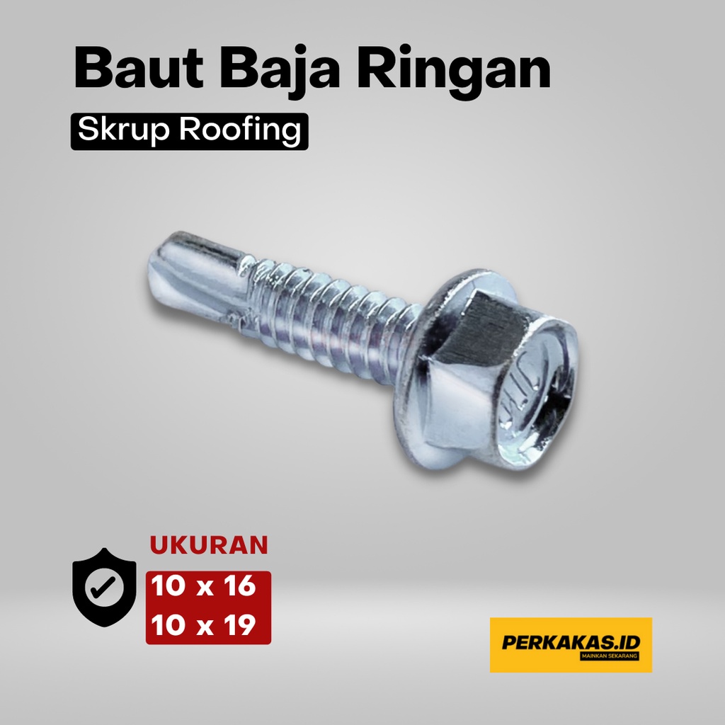 Baut Baja Ringan Sekrup Roofing 50pcs WILSON