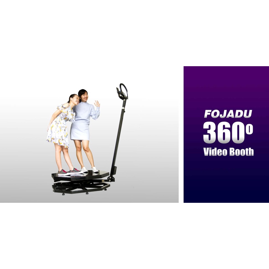 360° Video Booth Spinner/Photo Booth/Video Selfie Ukuran 110cm Bentuk Oktagon