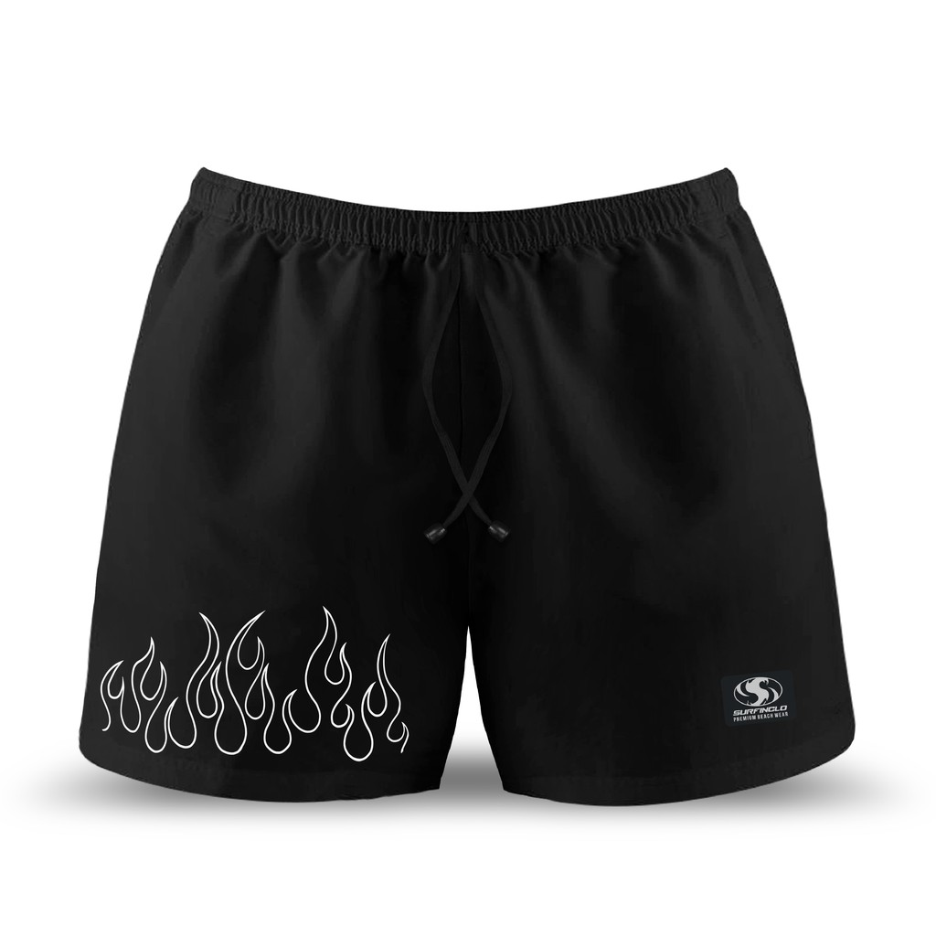 Surfinclo Boxer Jumbo Black White Fire Big Size XL XXL