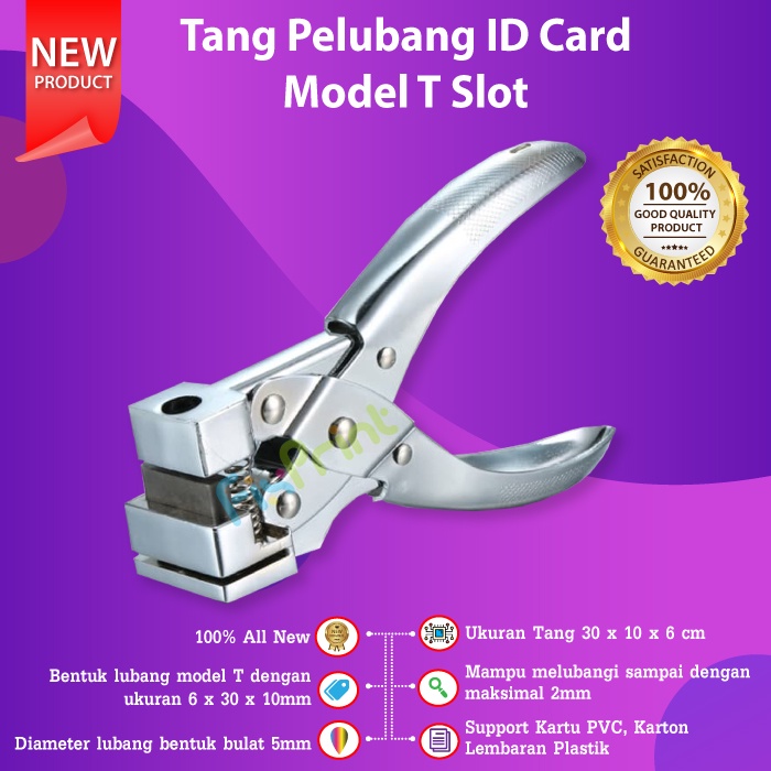 Tang ID Card Puncher T-Shape Pelubang PVC Model T Punch Hole Pembolong