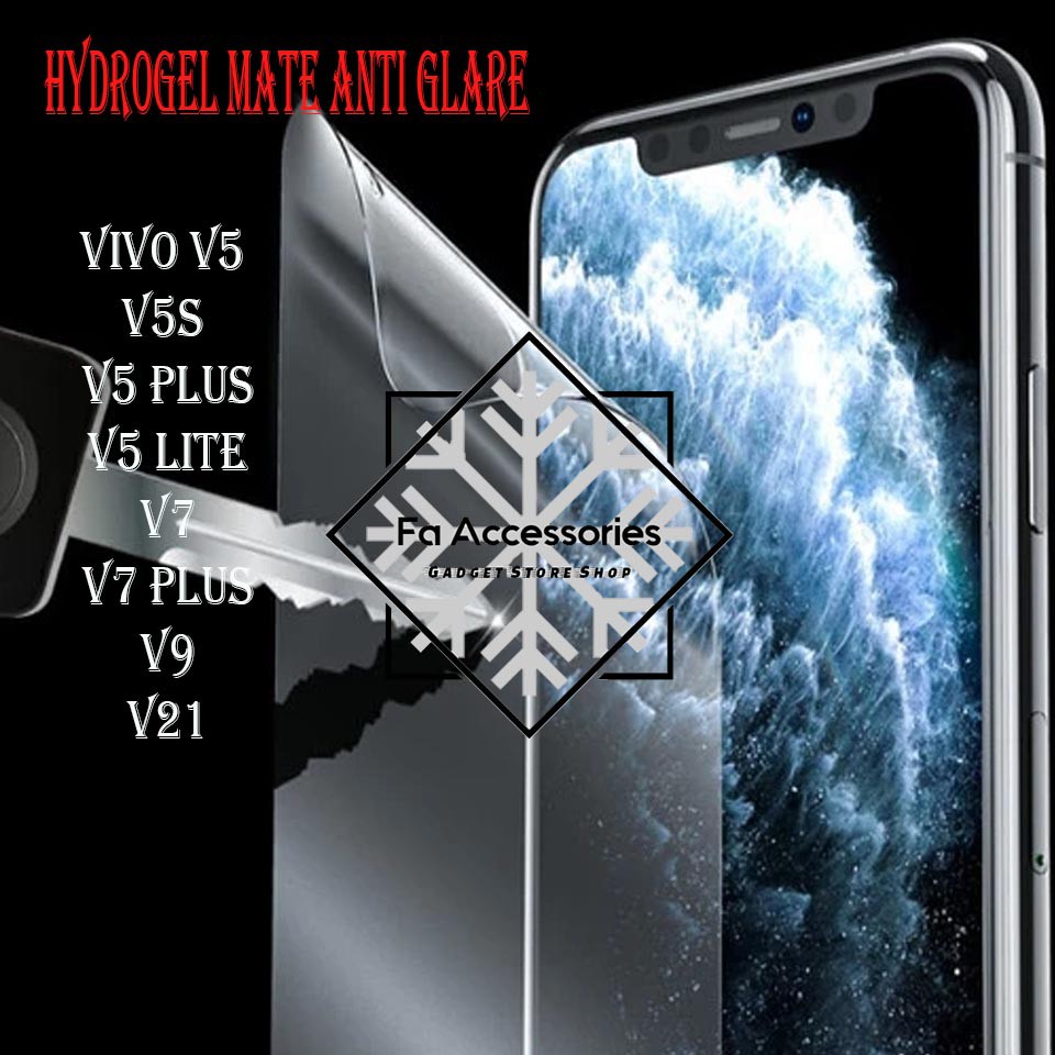 FA ANTI GORES JELLY HYDROGEL MATTE VIVO V5 V21 V23 5G V23E V25 V25E V25PRO V27 V27E V27PRO V5S V7 V9 E PLUS LITE PRO FULL SCREEN PROTECTOR SHOCK