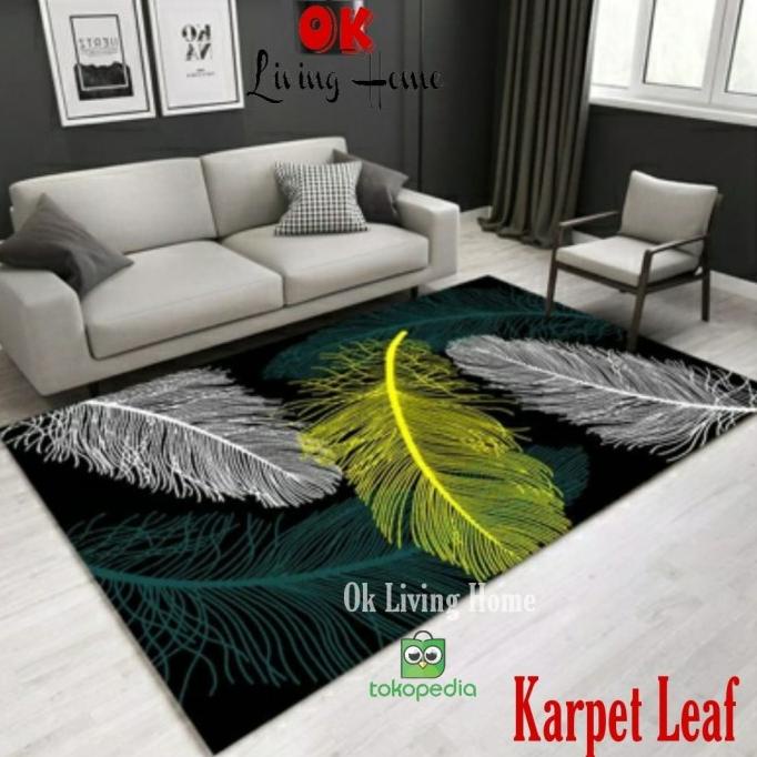 karpet permadani, karpet lantai 160x 210, karpet leaf