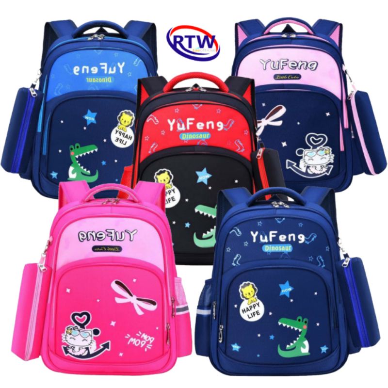 Tas Ransel Sekolah Karakter fashion Anak yufeng dan kucing