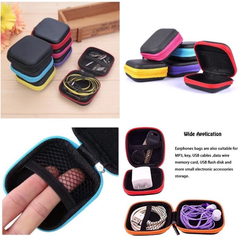 Bundara.id Do-1024 Dompet petak Case headset Cable charge dompet koin
