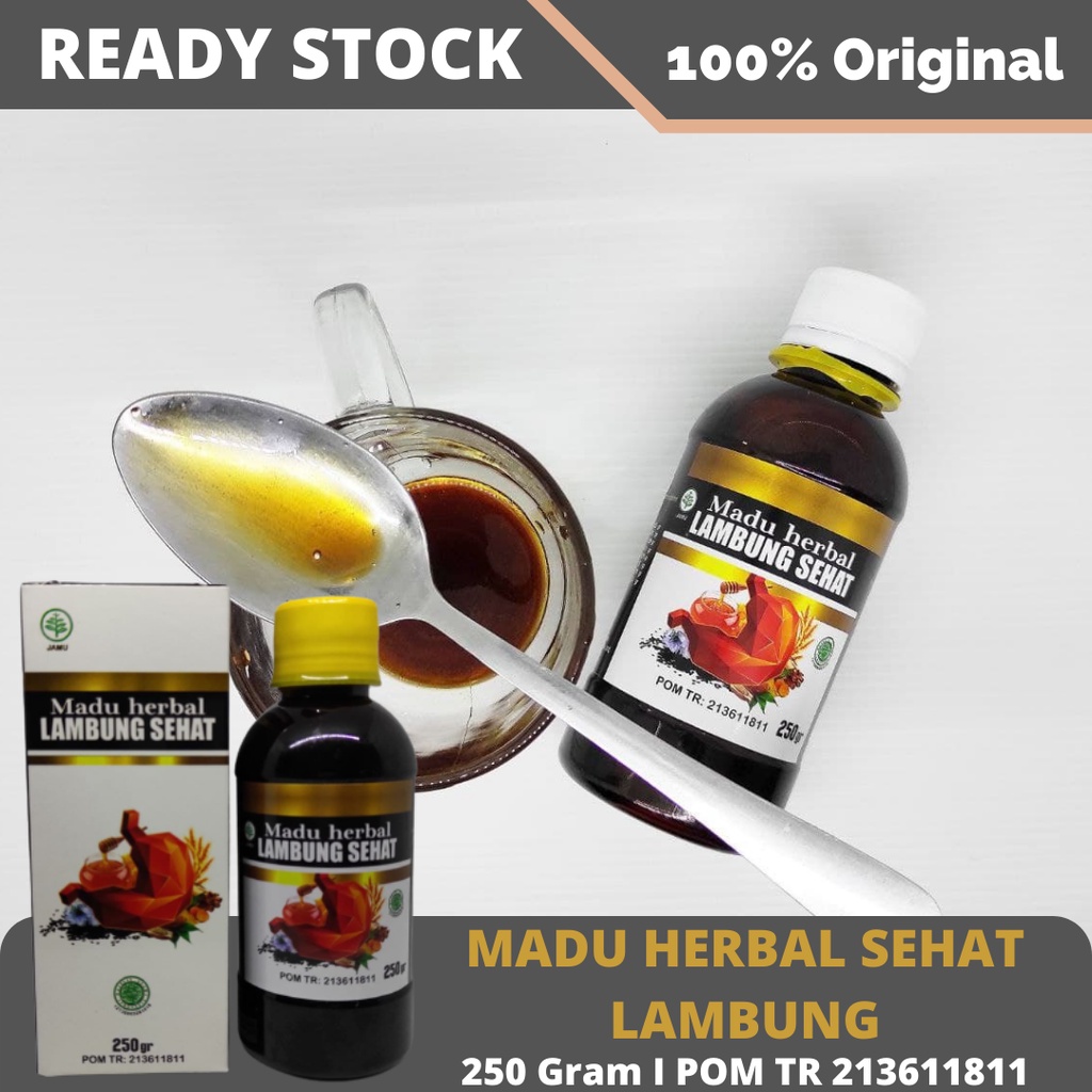 Madu Herbal Lambung Sehat Original - Obat Asam Lambung, Obat Asam Lambung Naik Ke Tenggorokan, Obat Herbal Asam Lambung, Obat Maag dan Asam Lambung, Obat Lambung dan Magh Kronis, Obat Lambung - MADU HERBAL ATASI MAAG &amp; ASAM LAMBUNG