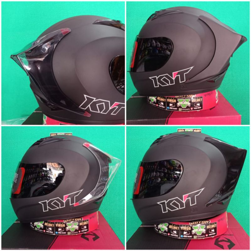 spoiler 3d kyt r10 | smoke - hitam doff - clear - Light smoke