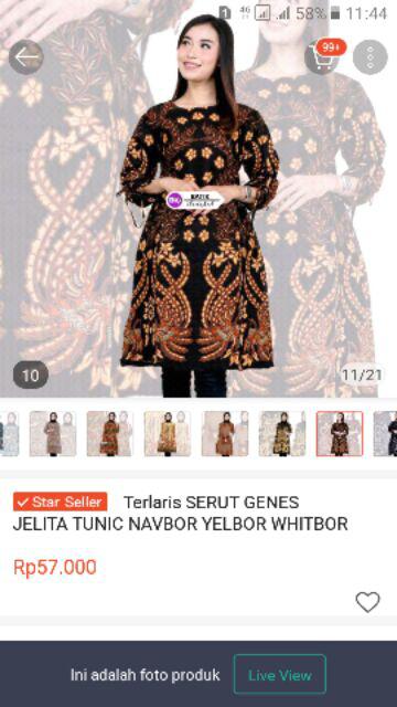 Batik Tunik Shibori Jumputan Terbaru Size S-3l / Hrb026 Yelbor Navbor / Biru Putih / Original.
