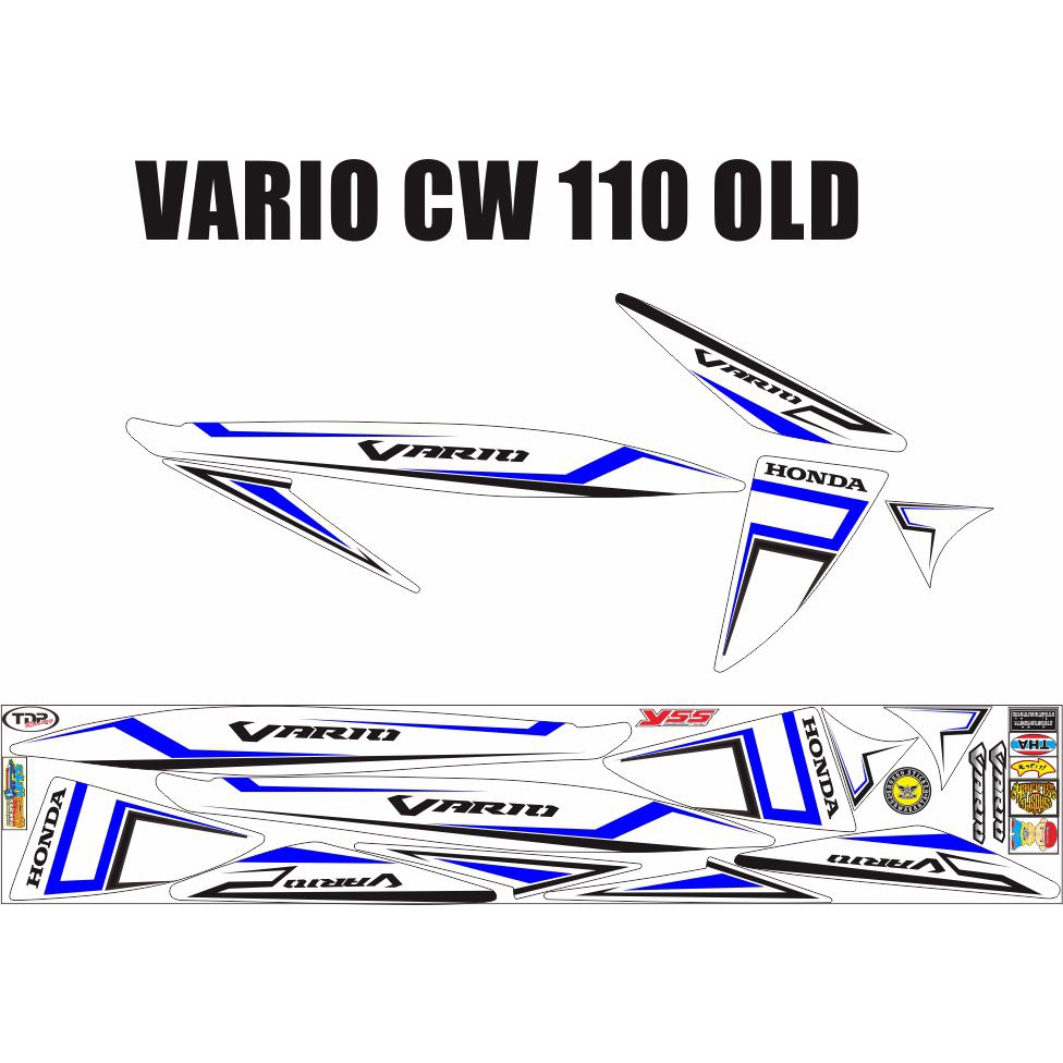 VARIO STICKER STRIPING VARIO 110 KARBU CW , STIKER MOTOR HONDA VARIO 110 KARBU LIST VARIASI POLET PU