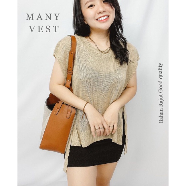 MDLV ~ BG MANY VEST TALI // ATASAN RAJUT CEWEK // BAJU RAJUT // FASHION WANITA