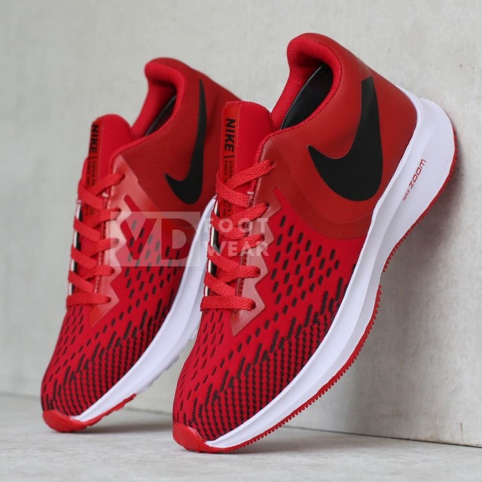 Gwg1Wf Sepatu Pria Sepatu Nike Zoom Pegasus Shield 35 Grade Ori Quality - Hitam Merah, 39 6G5R