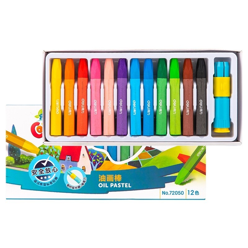 Oil Pastel Warna Cerah Rautan Pensil Krayon Pen Holder Extender Crayon