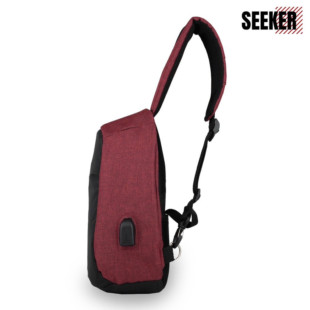 Best Seller Tas Selempang / Slempang Anti Maling/Anti Air Sling Bag + USB Charger PREMIUM Quality