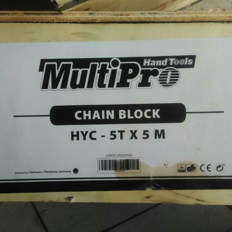 multipro katrol 5ton 5m takel chain block hyc 5 ton 5 meter