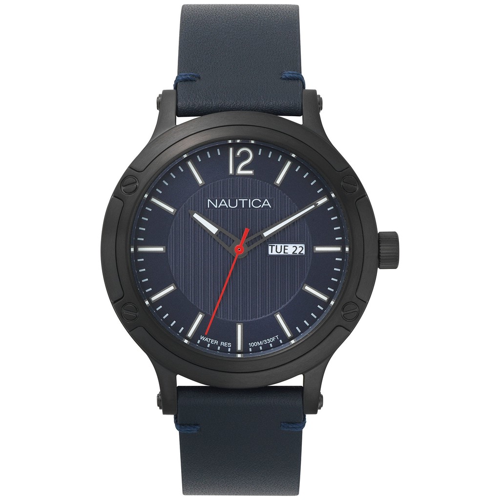 Nautica jam tangan pria Porthole NAPPRH017 hitam