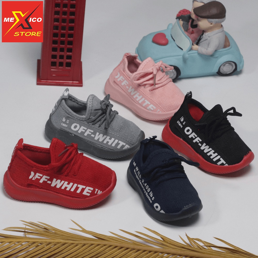 SEPATU ANAK import MODEL OFF WHITE SNEAKERS NYAMAN DIPAKAI