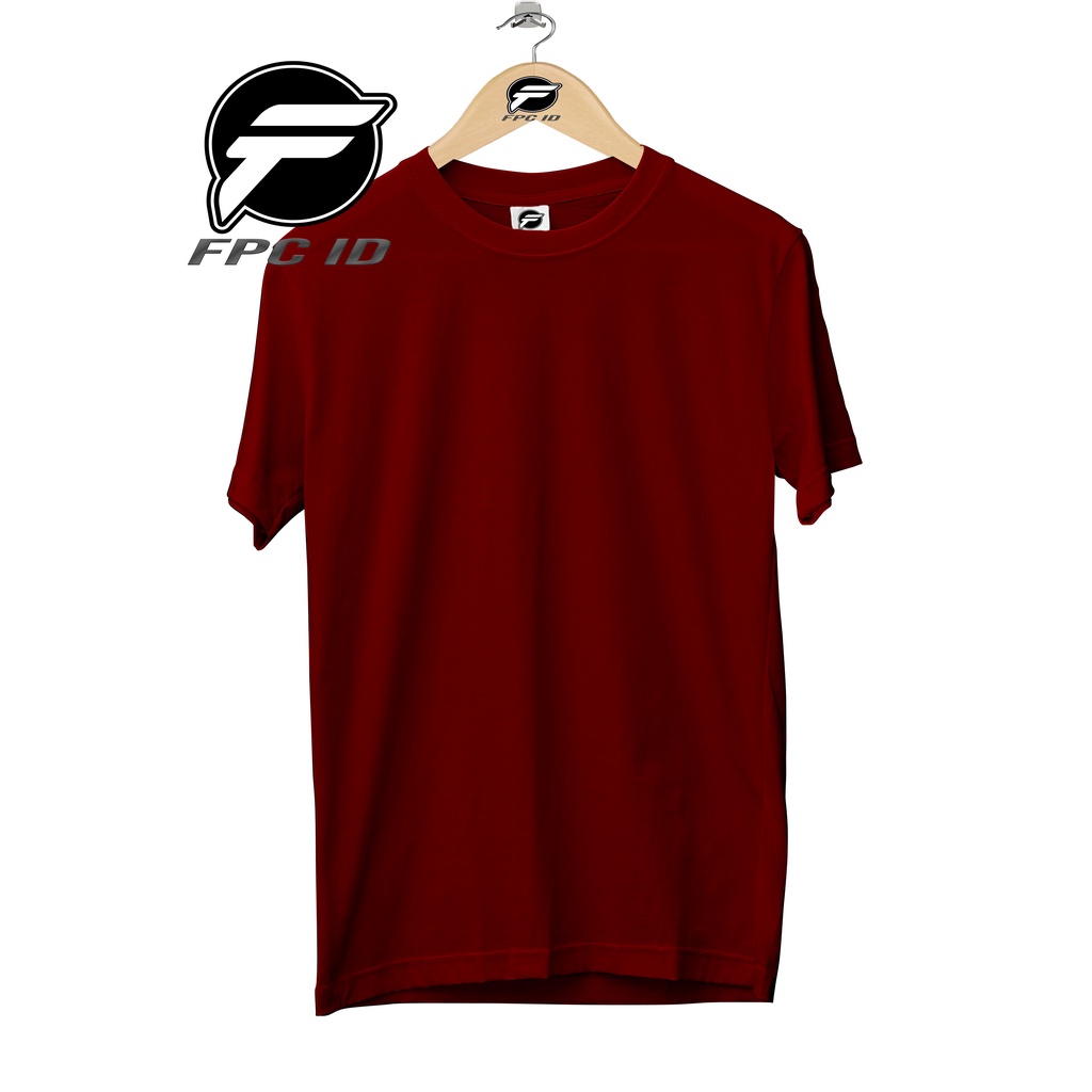 Kaos Polos Merah Marun Original Cotton Combed 30s Pakaian Distro Jumbo Murah