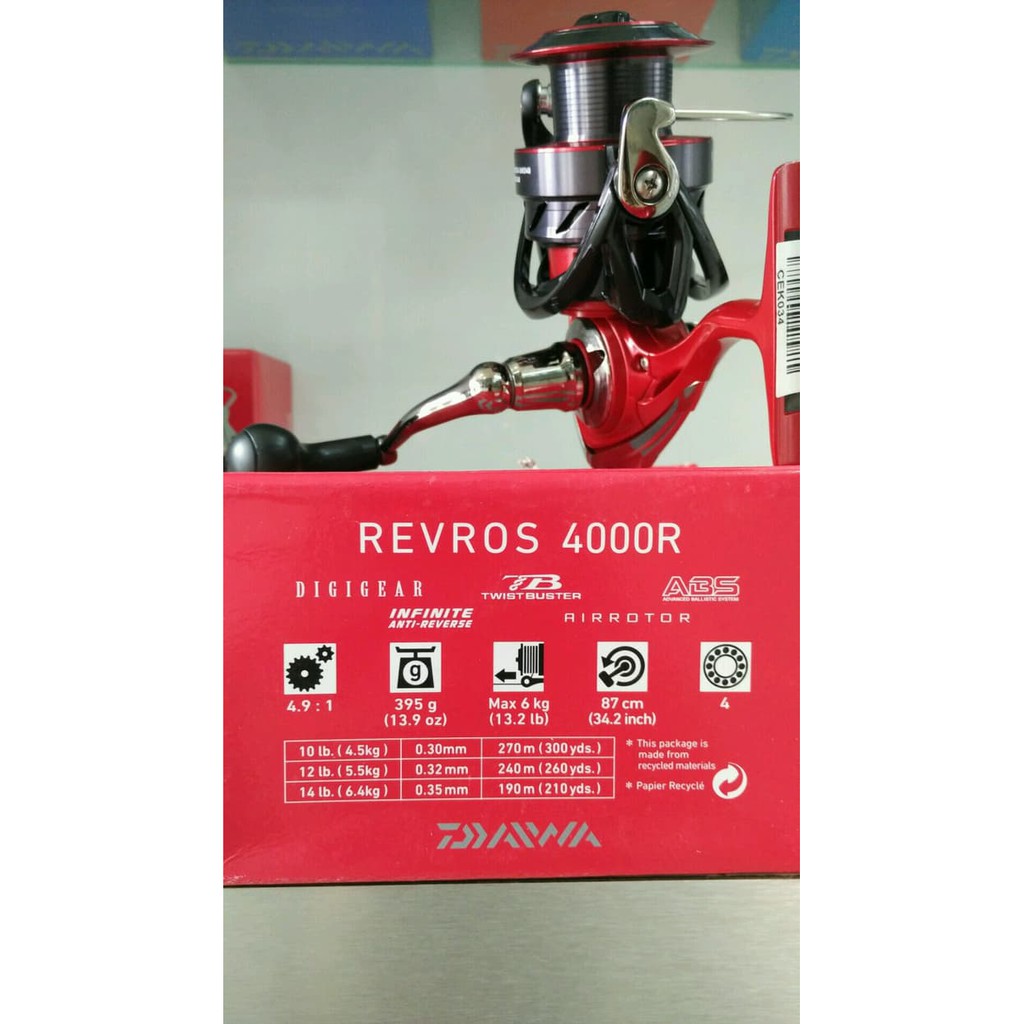 Terbaru Reel DAIWA REVROS 4000 R