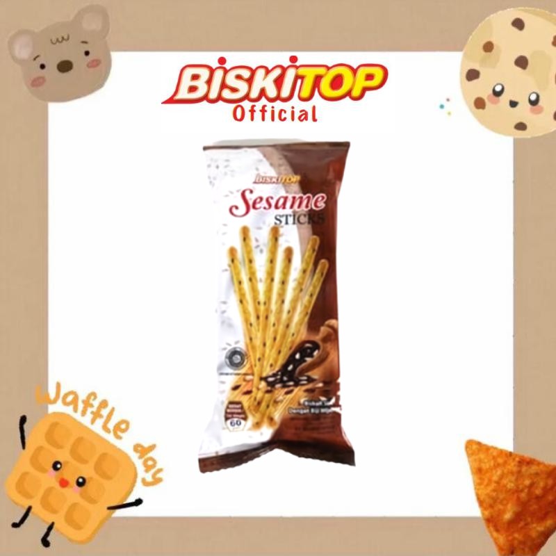 

BISKITOP OFFICIAL - SESAME STICK (50 Gram) Biskuit kue kering enak dan murah rasa wijen