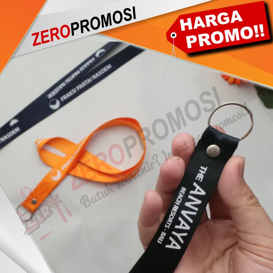 

Tali Lanyard ID card dengan ring ukuran 1 cm sablon 1warna 1sisi