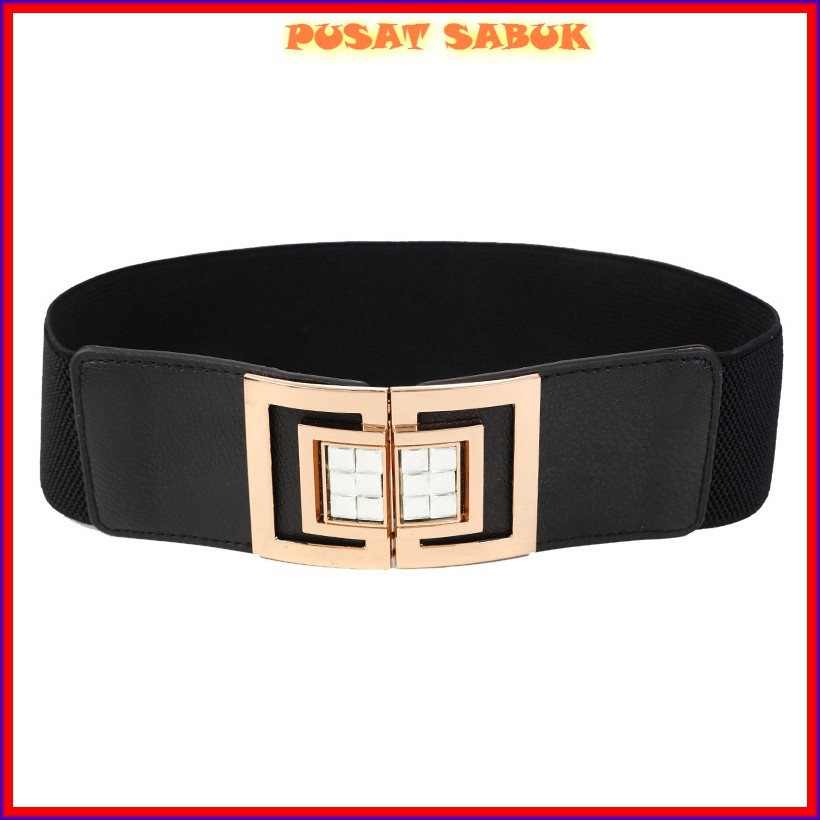 Ikat Pinggang Fashion Elastis Wanita Gesper Women Belt Karet Sabuk Obi Cewek Korea Oby Besar murah